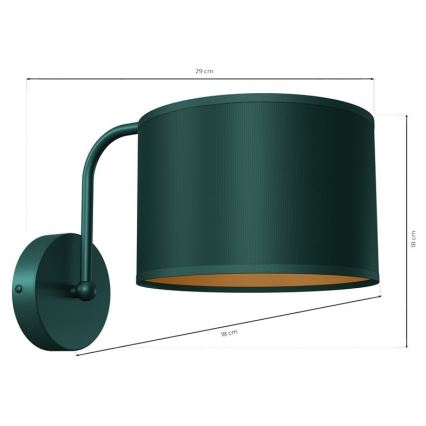 Wandlamp VERDE 1xE27/60W/230V groen