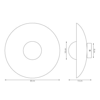 Wandlamp VIBEZ 1xG9/8W/230V zwart