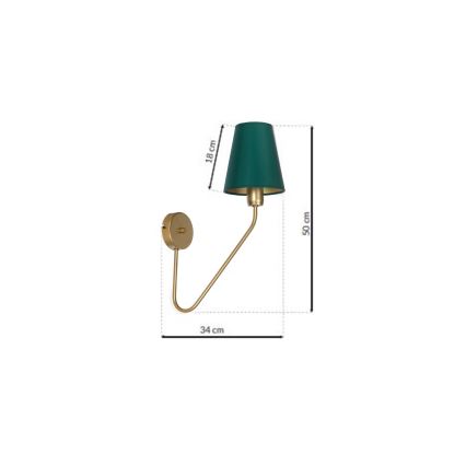 Wandlamp VICTORIA 1xE27/60W/230V groen