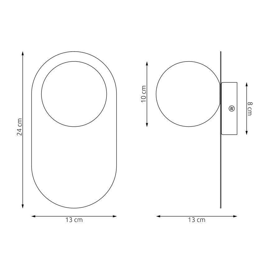 Wandlamp VIVA 1xG9/8W/230V zwart