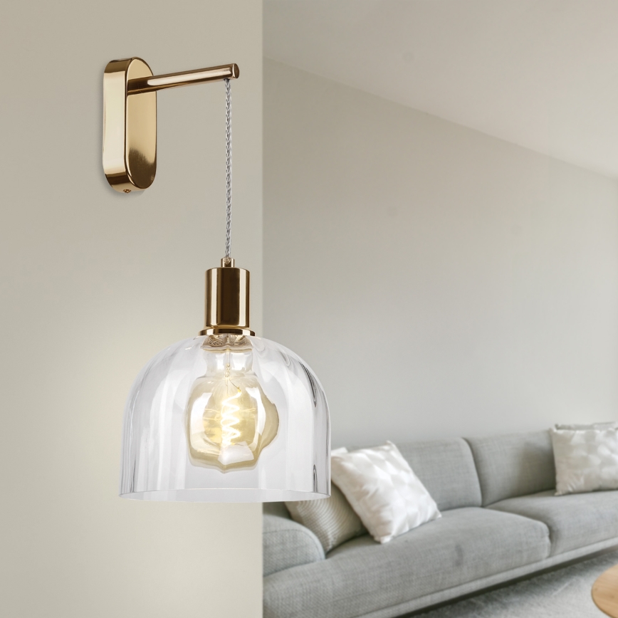 Wandlamp VIVE 1xE27/15W/230V goudkleurig