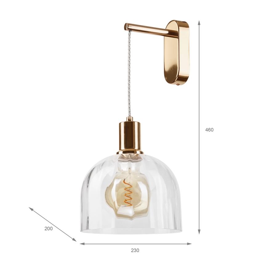 Wandlamp VIVE 1xE27/15W/230V goudkleurig