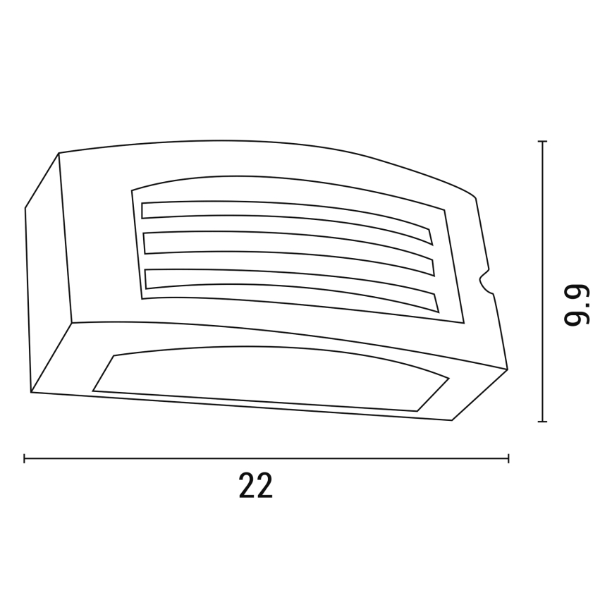 Wandlamp voor buiten 1xE27/10W/230V IP54 grijs
