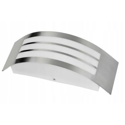 Wandlamp voor buiten 1xE27/14W/230V IP44 mat chroom