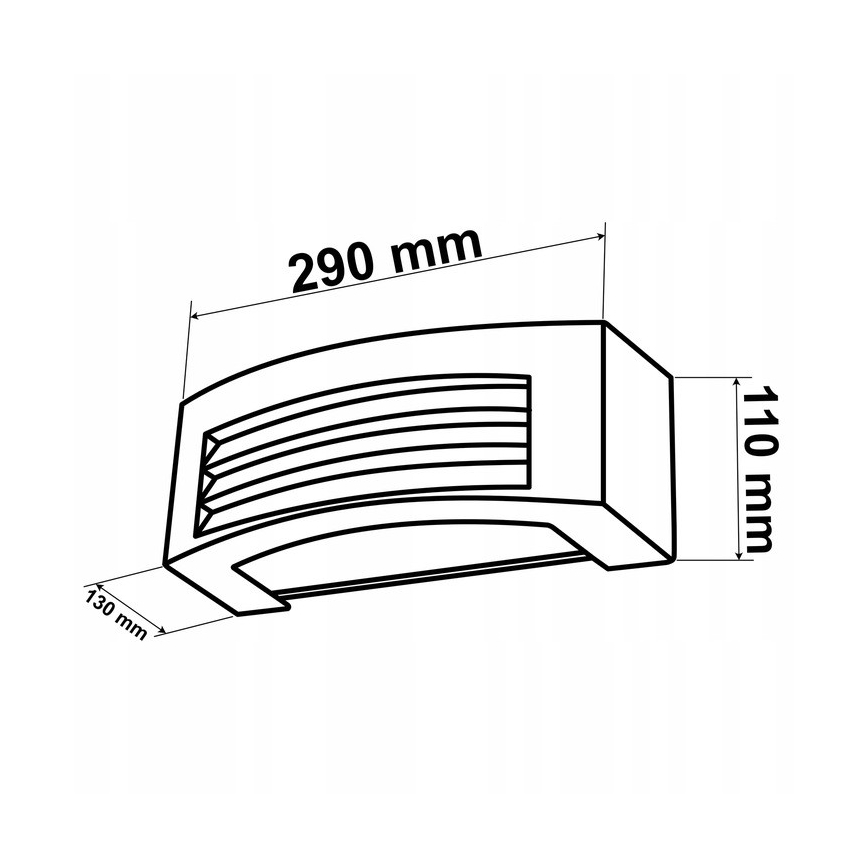 Wandlamp voor buiten 1xE27/14W/230V IP54 grijs