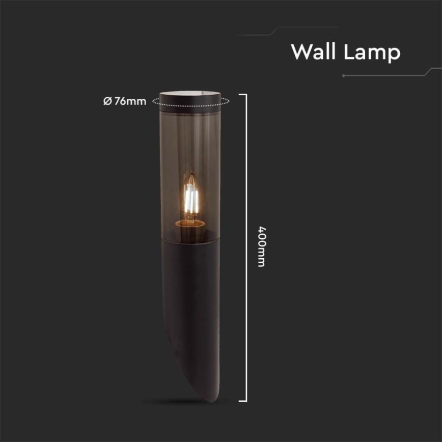 Wandlamp voor buiten 1xE27/18W/230V IP44