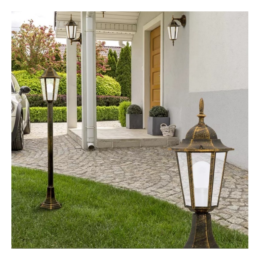 Buiten wandlamp 1xE27/60W/230V patina