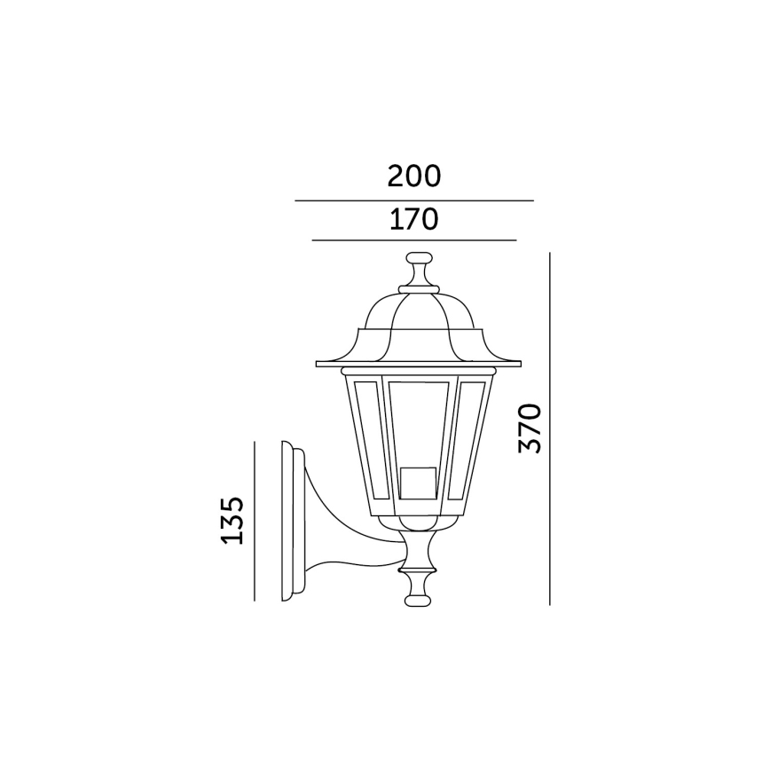 Wandlamp voor buiten 1xE27/60W/230V IP44 wit