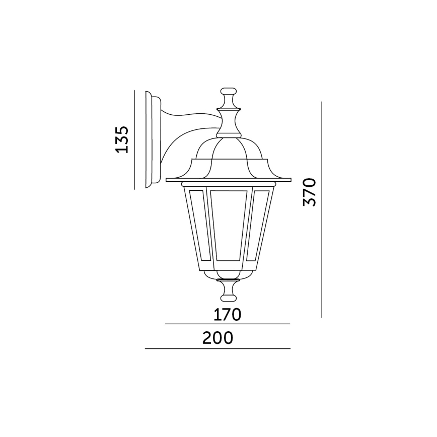 Wandlamp voor buiten 1xE27/60W/230V IP44 wit