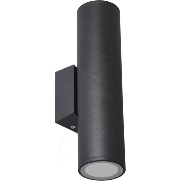 Wandlamp voor buiten 2xGU10/35W/230V IP54 rond zwart