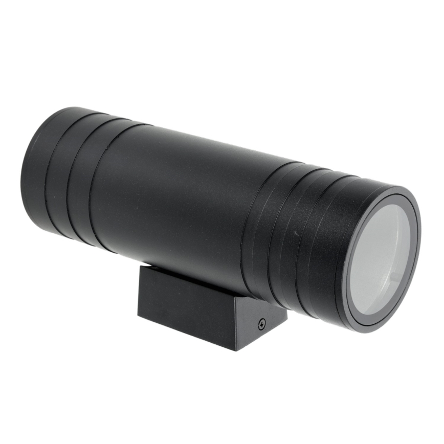 Wandlamp voor buiten 2xGU10/35W/230V IP54 rond zwart