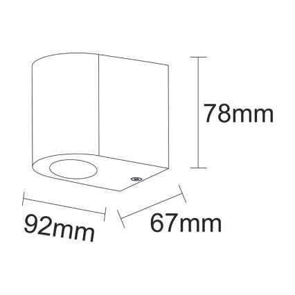 Wandlamp voor buiten BOSTON 1xGU10/10W/230V IP44 wit