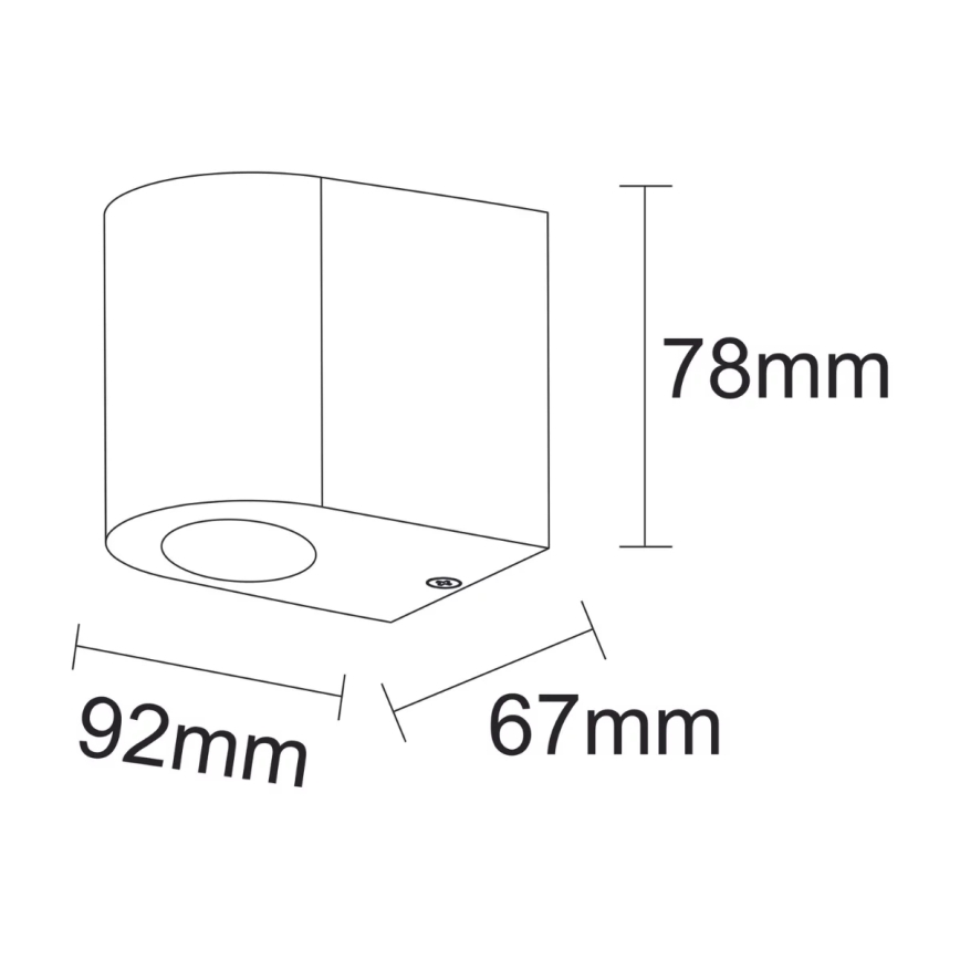 Wandlamp voor buiten BOSTON 1xGU10/10W/230V IP44 wit