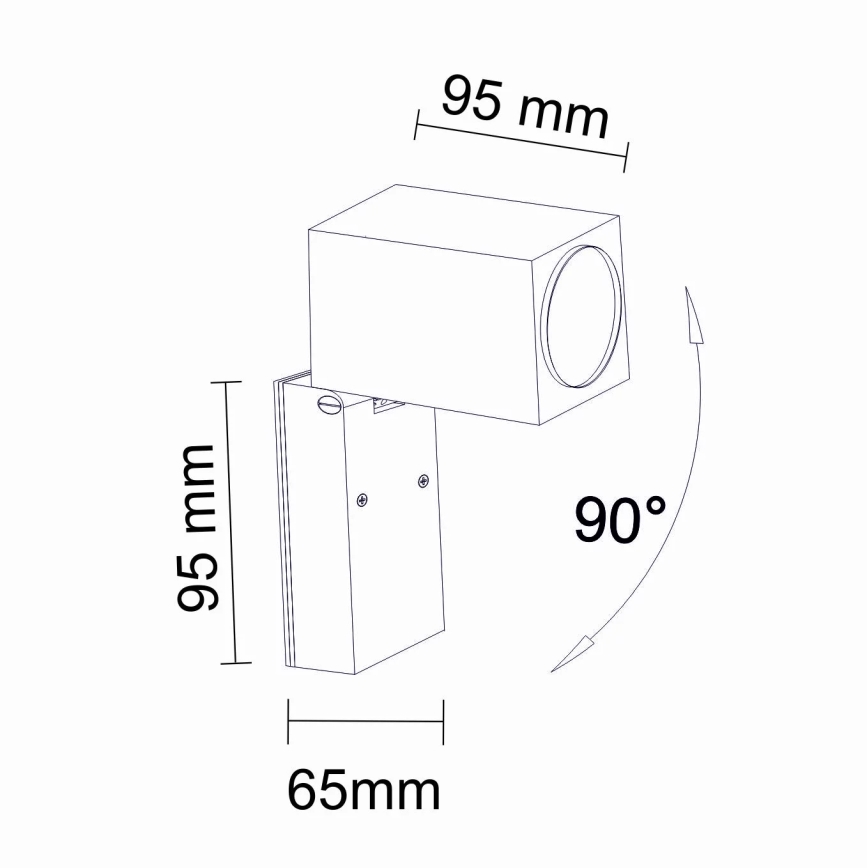 Wandlamp voor buiten BOSTON 1xGU10/10W/230V IP44 zwart