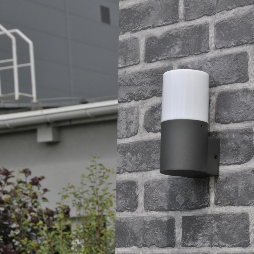 Wandlamp voor buiten DALLAS 1xE27/12W/230V IP44 antraciet