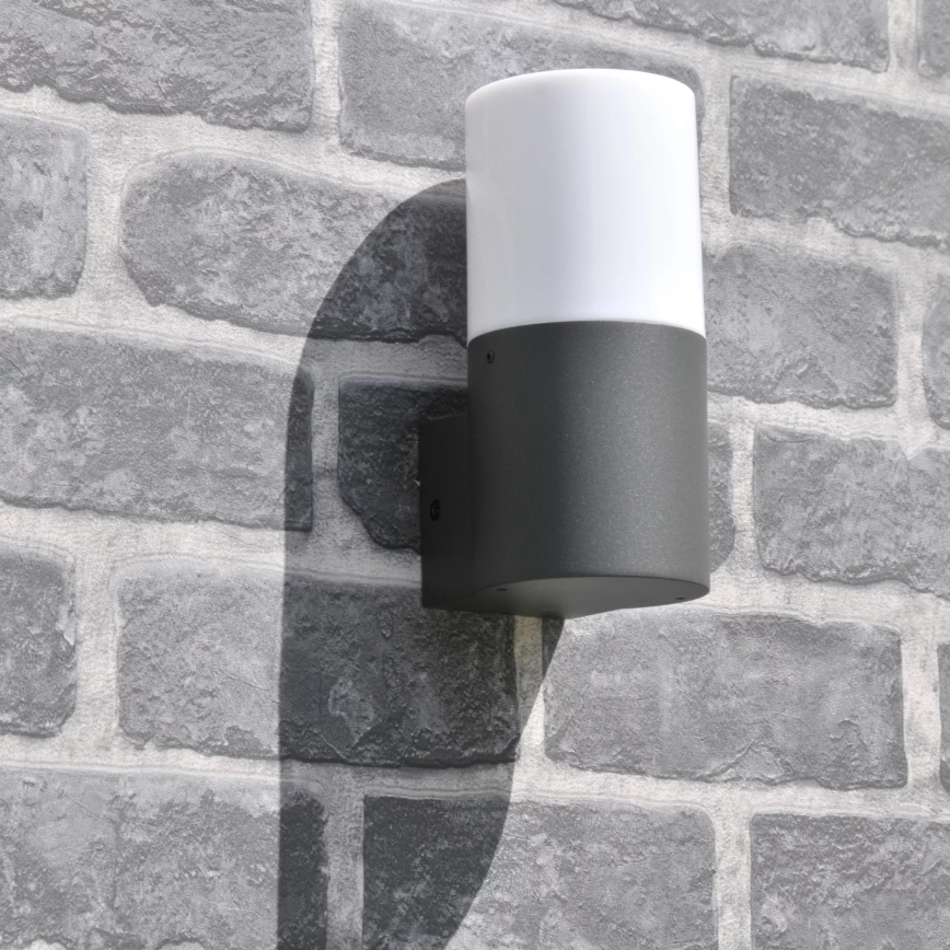 Wandlamp voor buiten DALLAS 1xE27/12W/230V IP44 antraciet