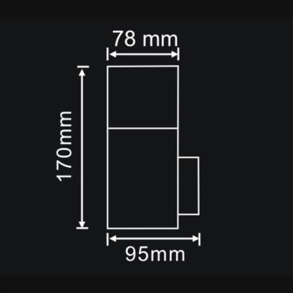 Wandlamp voor buiten DALLAS 1xE27/12W/230V IP44 antraciet