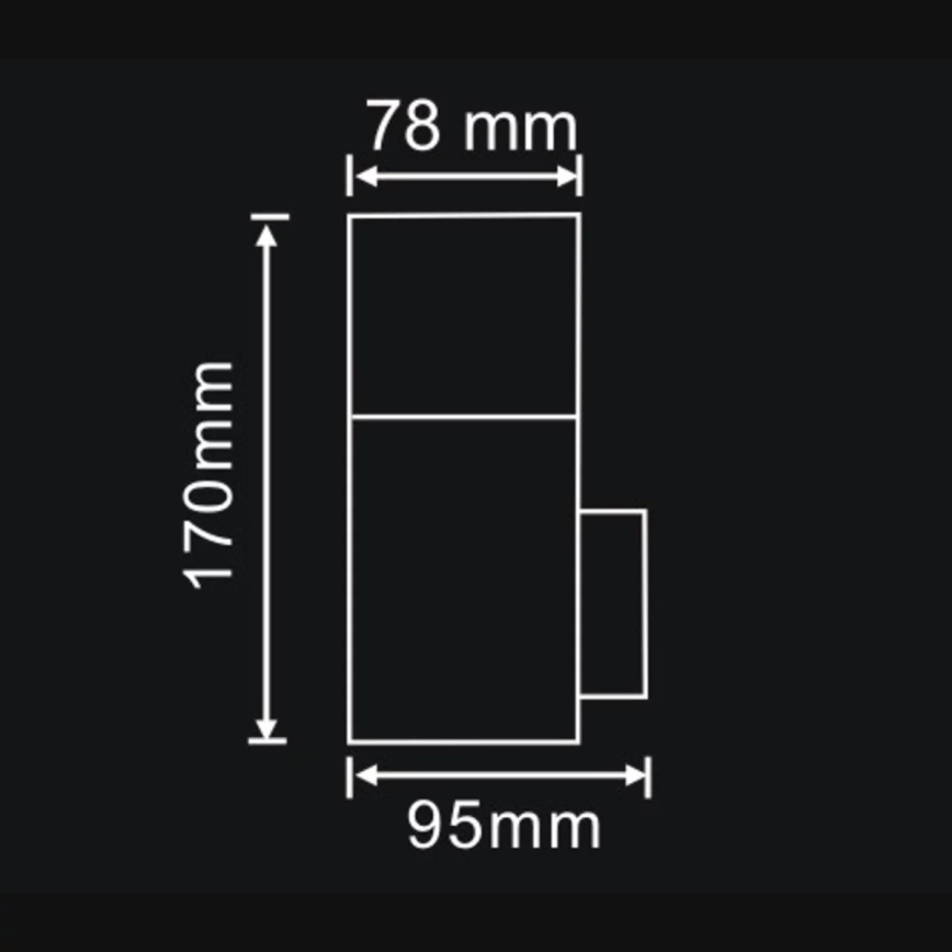 Wandlamp voor buiten DALLAS 1xE27/12W/230V IP44 antraciet