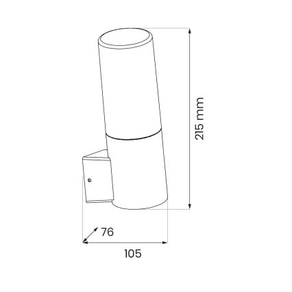 Wandlamp voor buiten HARLEM 1xE27/60W/230V IP44 zwart