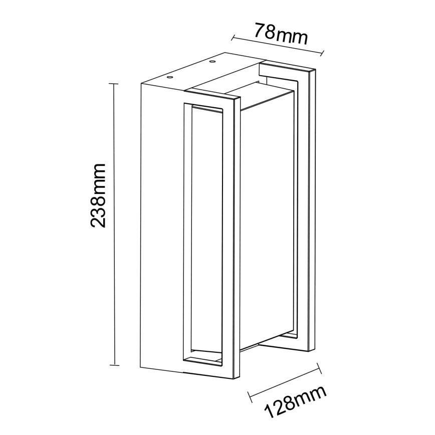 Wandlamp voor buiten KOBE 1xE27/12W/230V IP54