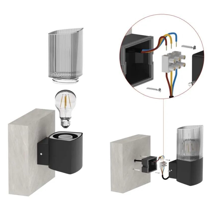 Wandlamp voor buiten LANA 1xE27/25W/230V IP54