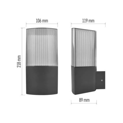 Wandlamp voor buiten LANA 1xE27/25W/230V IP54