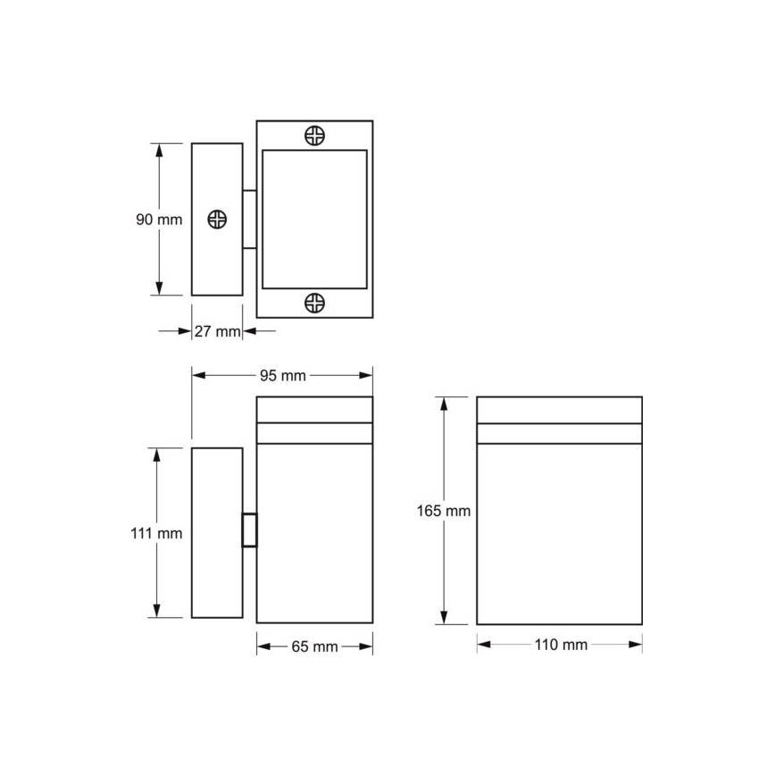 Wandlamp voor buiten LITEK 1xGU10/30W/230V IP54 grijs