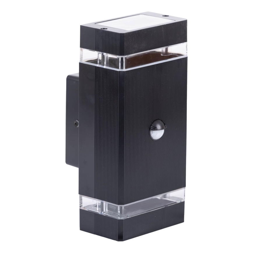 Wandlamp voor buiten met sensor NIZZA 2xGU10/35W/230V IP65