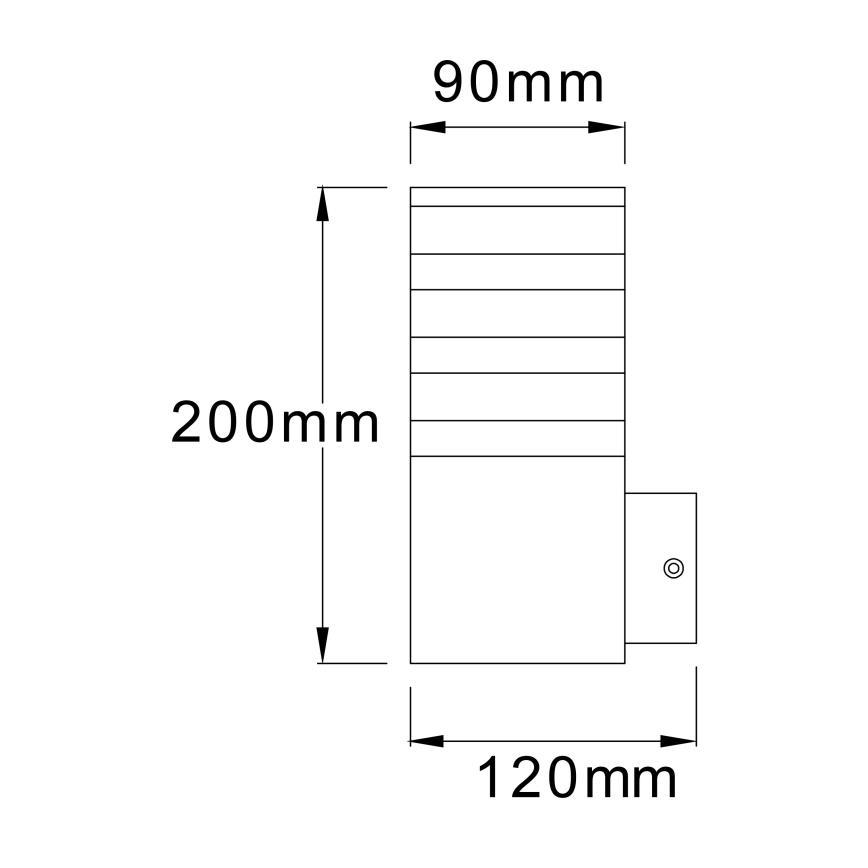 Wandlamp voor buiten met sensor TEKSAS 1xE27/12W/230V IP44 antraciet