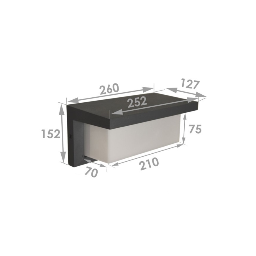 Wandlamp voor buiten NEELY 1xE27/12W/230V IP54 zwart