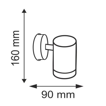 Wandlamp voor buiten OLIMP 2 1xGU10/8W/230V IP44 roestvrij