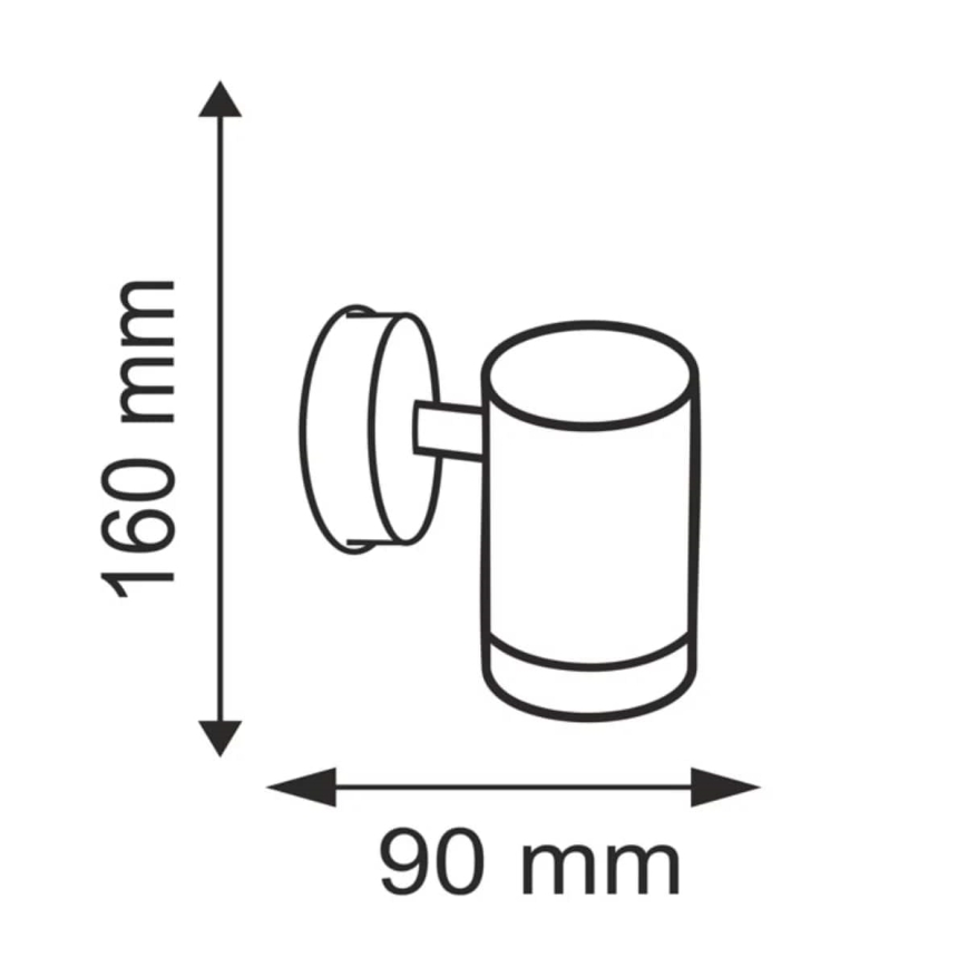 Wandlamp voor buiten OLIMP 2 1xGU10/8W/230V IP44 zwart