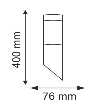 Wandlamp voor buiten OSLO 1xE27/10W/230V IP44