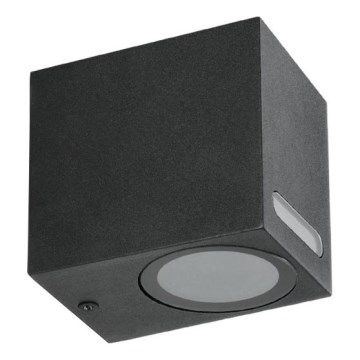Wandlamp voor buiten QUERK 1xGU10/35W/230V IP54 8 cm zwart