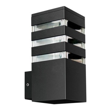 Wandlamp voor buiten TEKSAS 1xE27/12W/230V IP44 grafiet