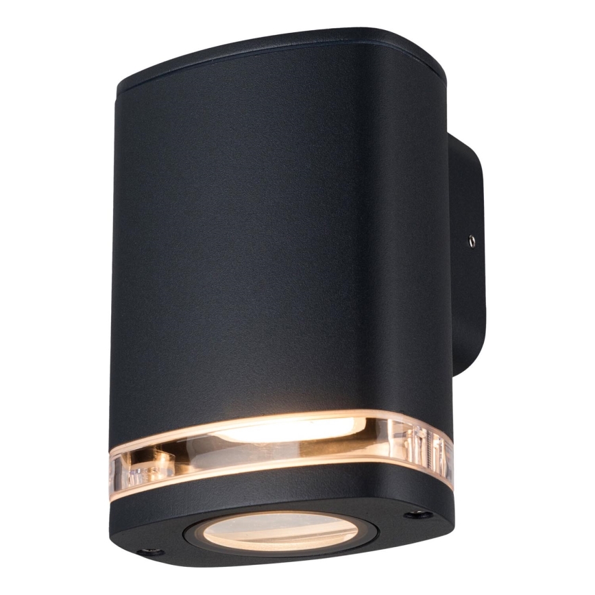 Wandlamp voor buiten ZEVI 1xGU10/10W/230V IP54 zwart