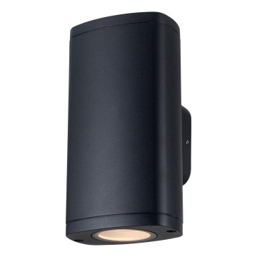 Wandlamp voor buiten ZEVI 2xGU10/10W/230V IP54 zwart