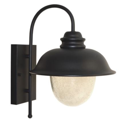 Wandlamp voor buiten ZUNA 1xE27/60W/230V IP44 zwart