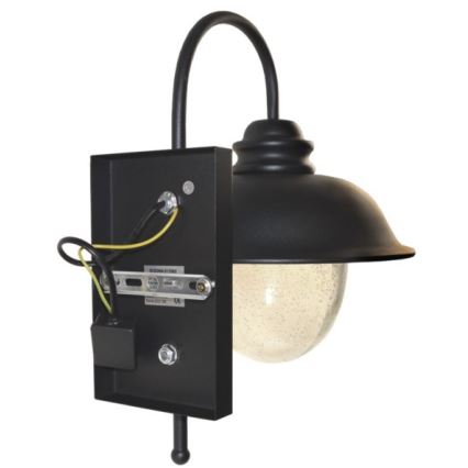 Wandlamp voor buiten ZUNA 1xE27/60W/230V IP44 zwart