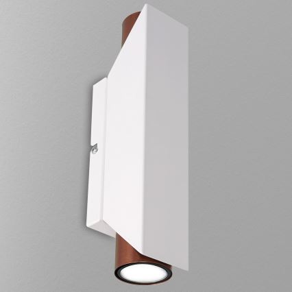 Wandlamp WALL 2xGU10/8W/230V wit/koper