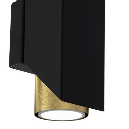 Wandlamp WALL 2xGU10/8W/230V zwart/messing