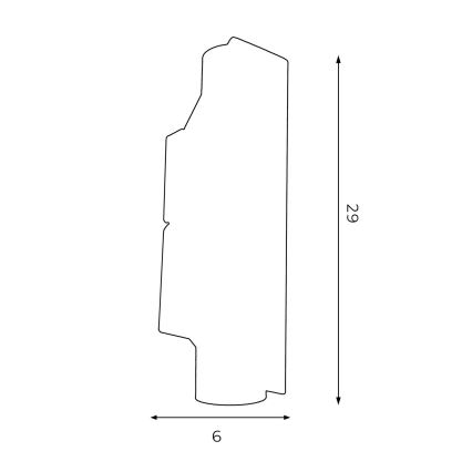 Wandlamp WALL 2xGU10/8W/230V zwart/messing