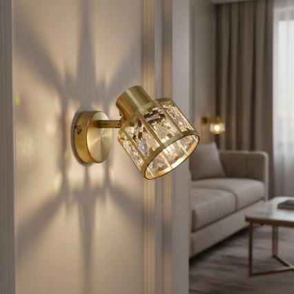 Wandlamp ZAHARA 1xE27/10W/230V goudkleurig