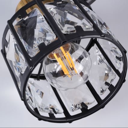 Wandlamp ZAHARA 1xE27/10W/230V zwart