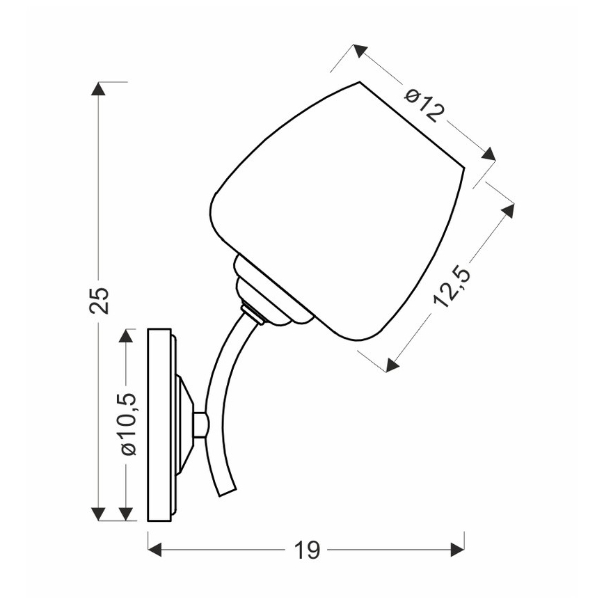 Wandlamp ZINA 1xE27/40W/230V