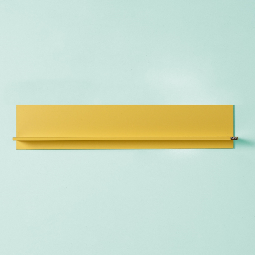 Wandplank 25x120 cm geel