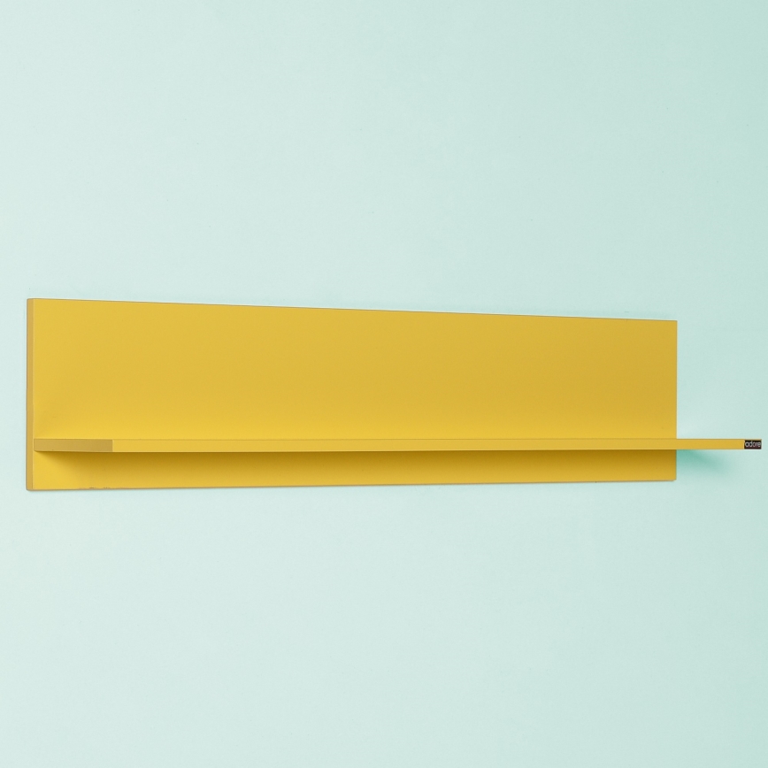 Wandplank 25x120 cm geel
