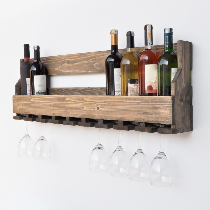 Wandplank 28x102 cm sparren bruin