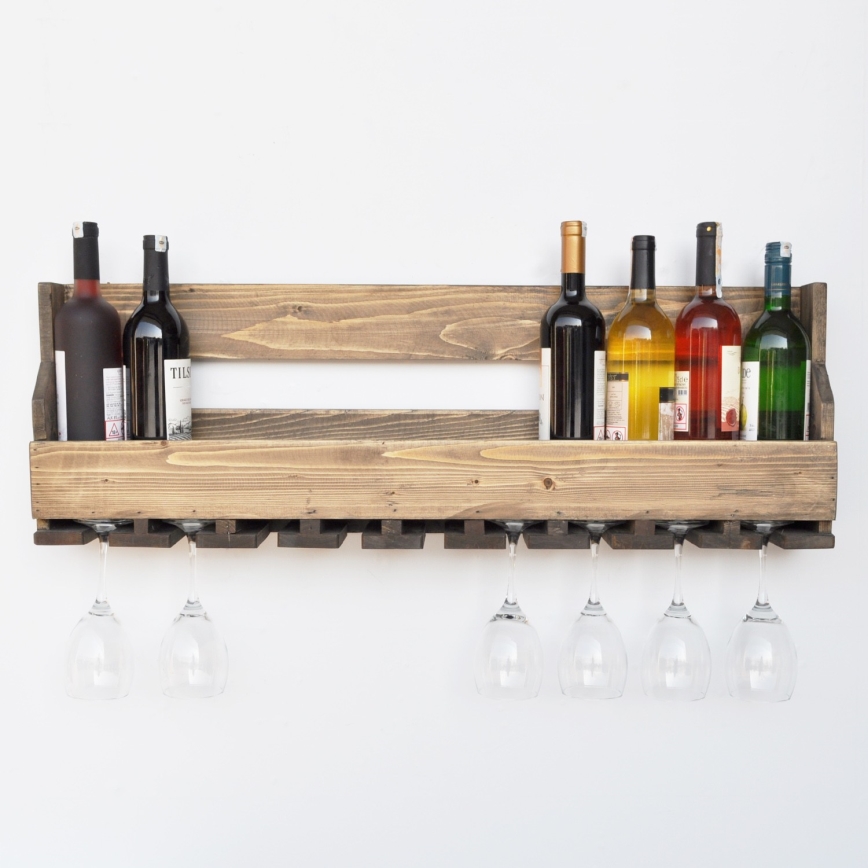 Wandplank 28x102 cm sparren bruin