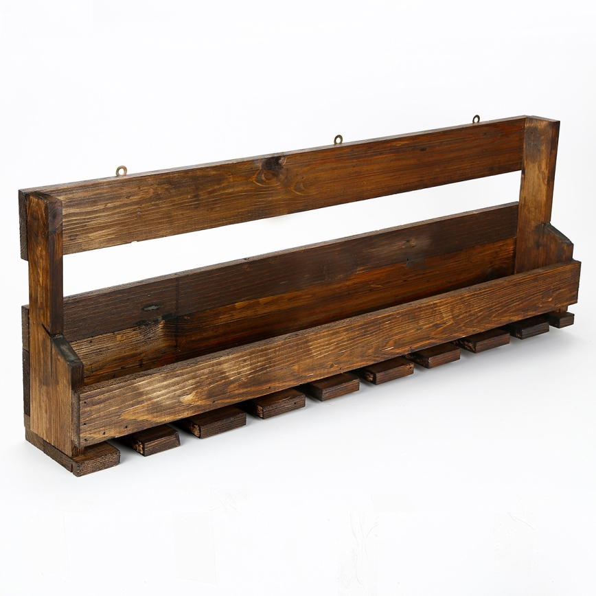 Wandplank 28x102 cm sparren bruin